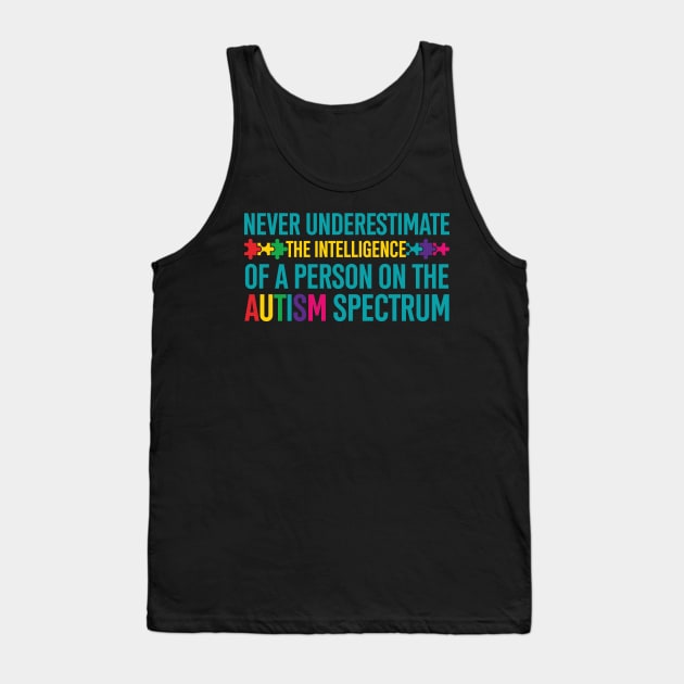 Funny Autism Awareness Autism Spectrum Tank Top by mrsmitful01